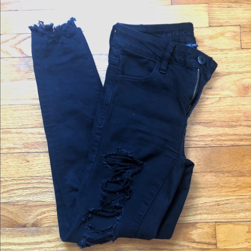 Black Ripped AMERICAN EAGLE Jeggings
